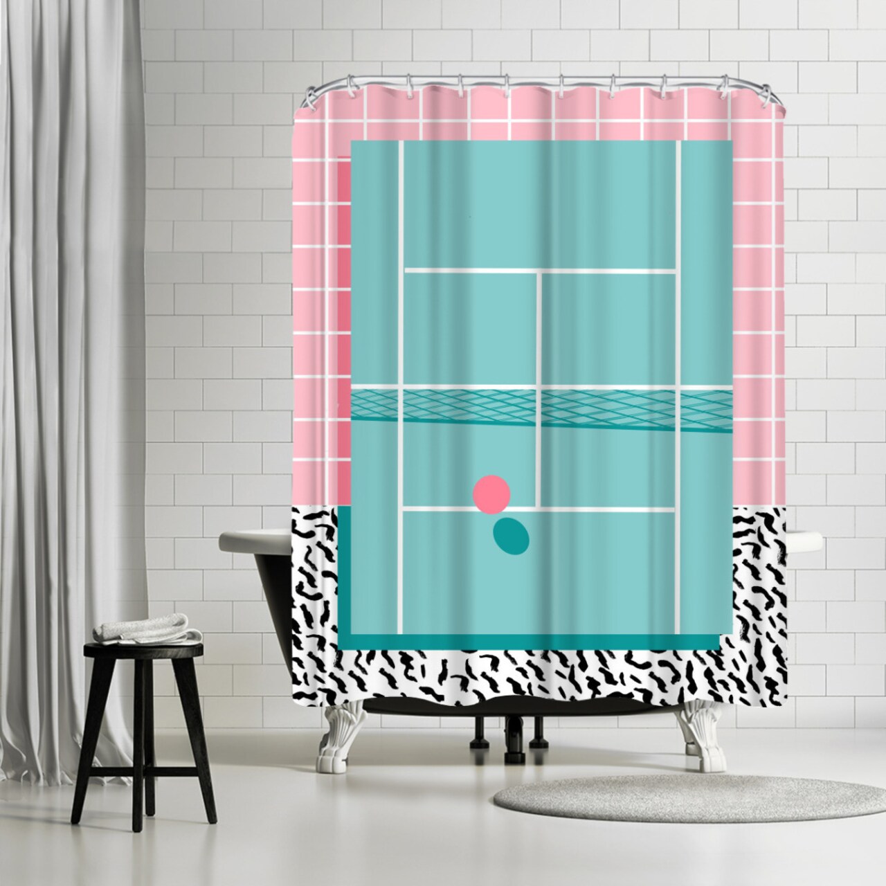 Baller by Wacka Designs Shower Curtain 71&#x22; x 74&#x22;